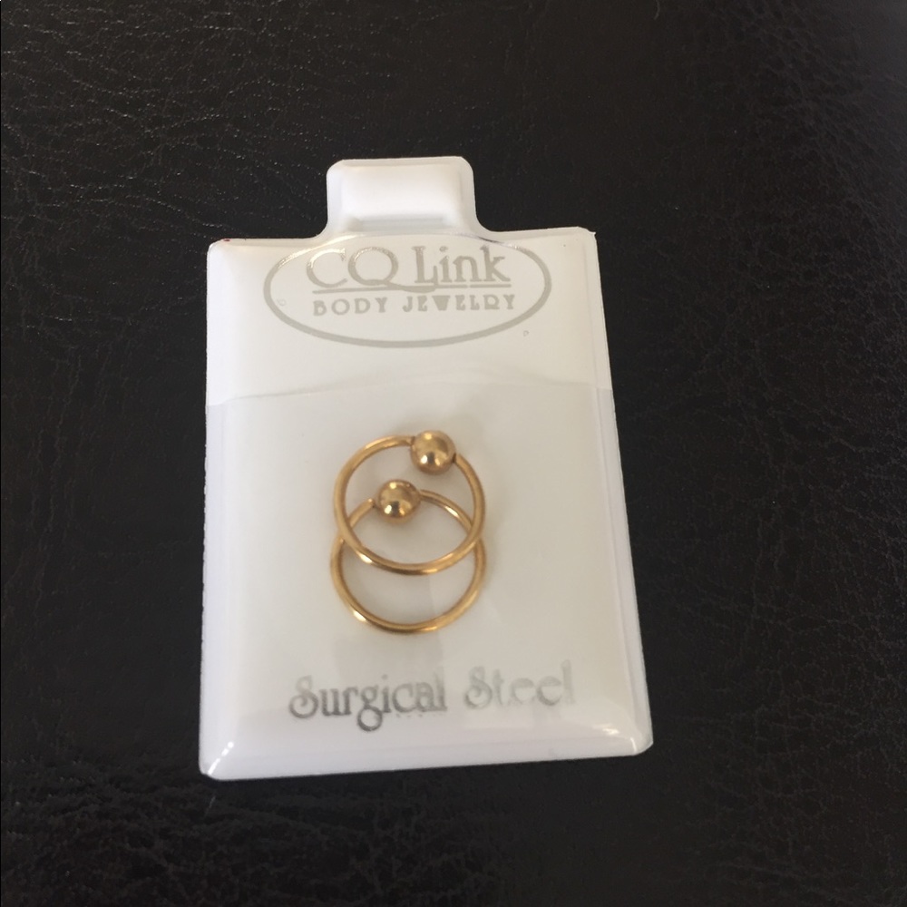 Set earrings hoop endless gold size 5/16"